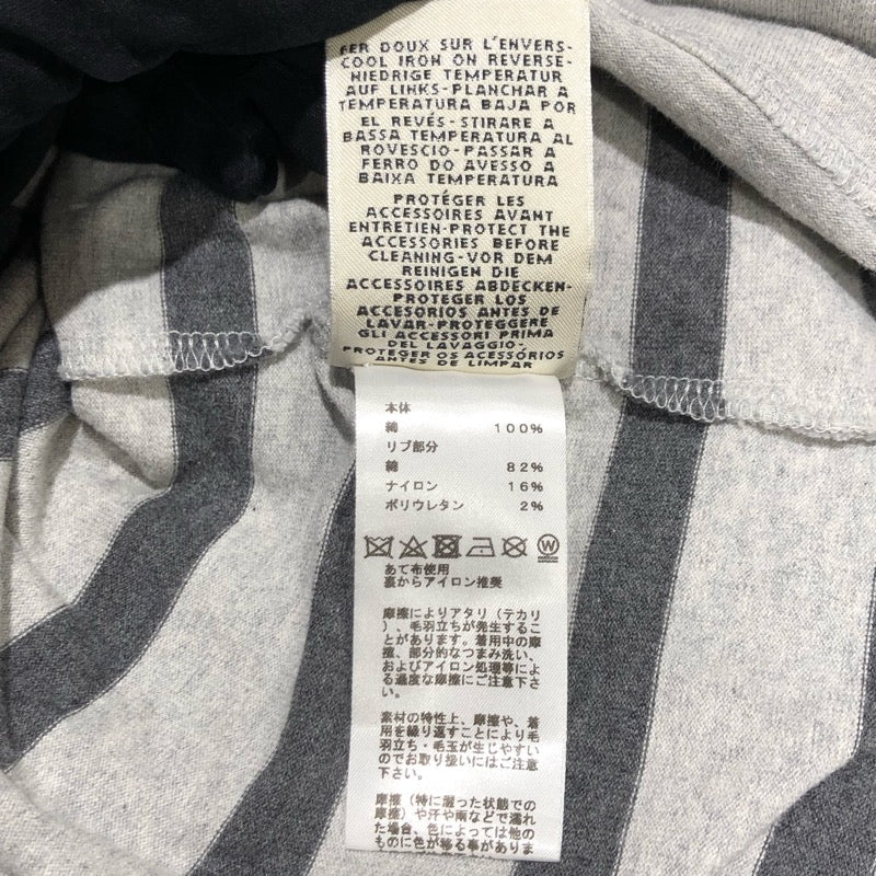 エルメス HERMES Mariniere ボーダーコットワンピース グレー コットン レディース ワンピース