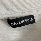 バレンシアガ BALENCIAGA ロゴ刺繍Tシャツ 18SS 541853 グレー コットン メンズ 半袖Ｔシャツ