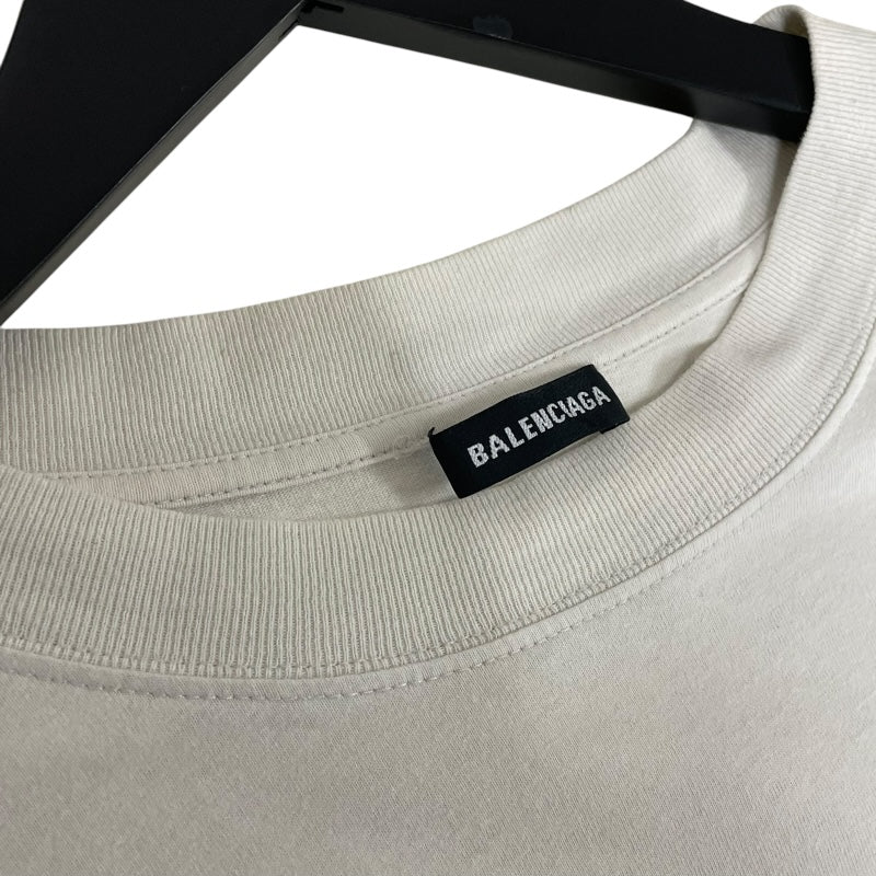 バレンシアガ BALENCIAGA ロゴ刺繍Tシャツ 18SS 541853 グレー コットン メンズ 半袖Ｔシャツ