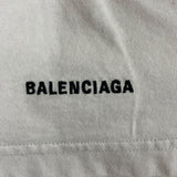 バレンシアガ BALENCIAGA ロゴ刺繍Tシャツ 18SS 541853 グレー コットン メンズ 半袖Ｔシャツ