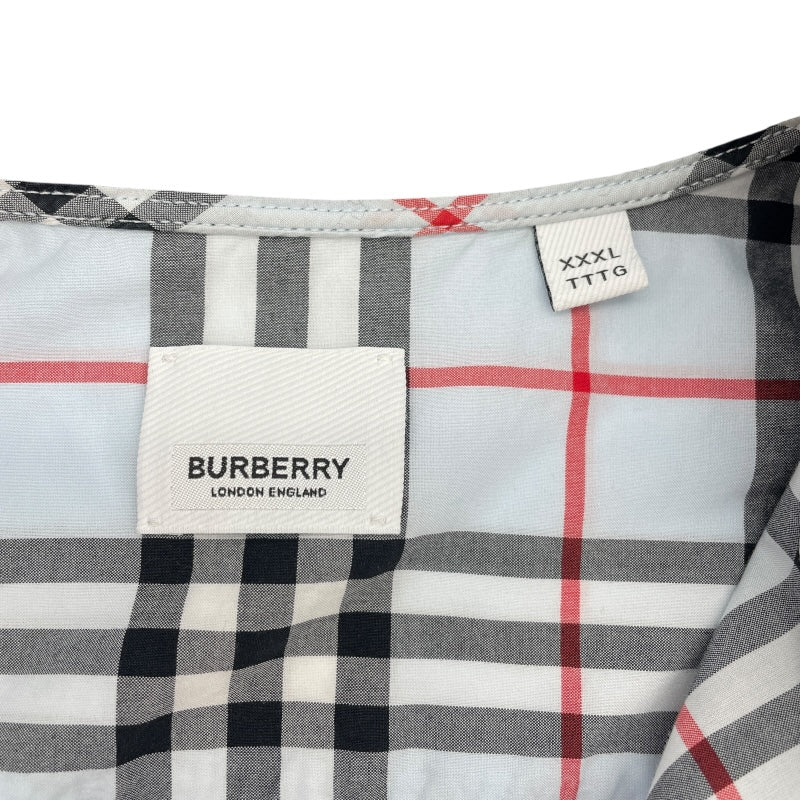 バーバリー BURBERRY リブカラー コットンチェックシャツ 8050132 ブルー コットン メンズ 長袖Ｔシャツ