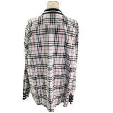 バーバリー BURBERRY リブカラー コットンチェックシャツ 8050132 ブルー コットン メンズ 長袖Ｔシャツ