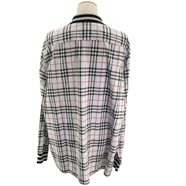 バーバリー BURBERRY リブカラー コットンチェックシャツ 8050132 ブルー コットン メンズ 長袖Ｔシャツ