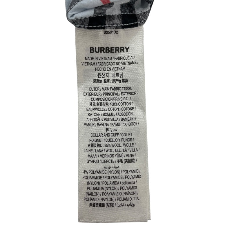 バーバリー BURBERRY リブカラー コットンチェックシャツ 8050132 ブルー コットン メンズ 長袖Ｔシャツ