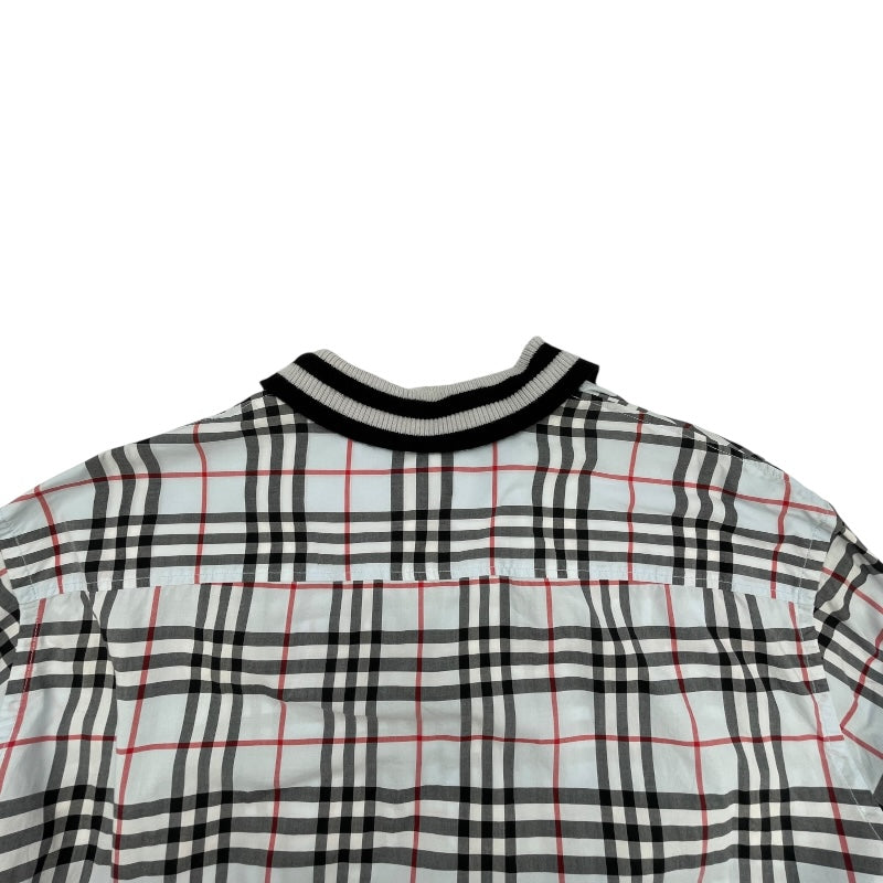 バーバリー BURBERRY リブカラー コットンチェックシャツ 8050132 ブルー コットン メンズ 長袖Ｔシャツ