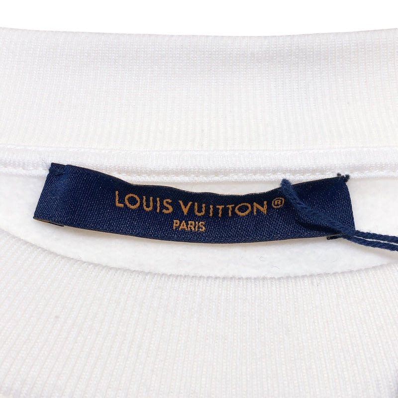 ルイ・ヴィトン LOUIS VUITTON グラフィックプリントスウェットシャツ 1AFB51 ホワイト コットン メンズ スウェット