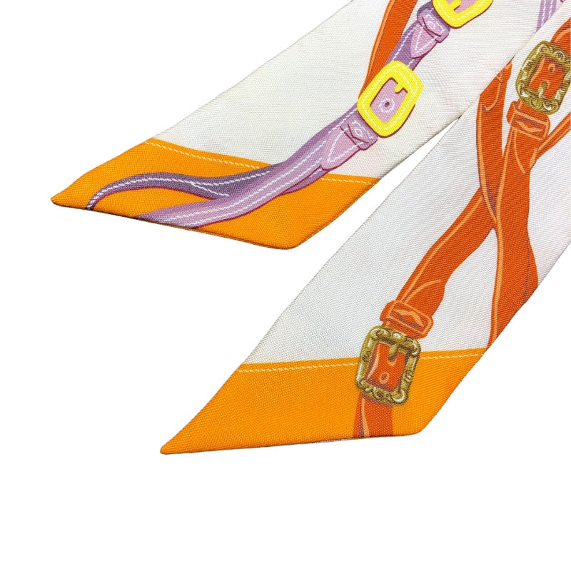 エルメス HERMES ツイリー BRIDE DE GALA APPLIQUE オレンジ系 シルク100% ユニセックス スカーフ |  中古ブランドリユースショップ OKURA(おお蔵)