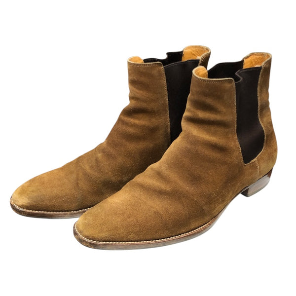 サンローラン SAINT LAURENT スエードクラシック チェルシーブーツ キャメル スエード メンズ ブーツ