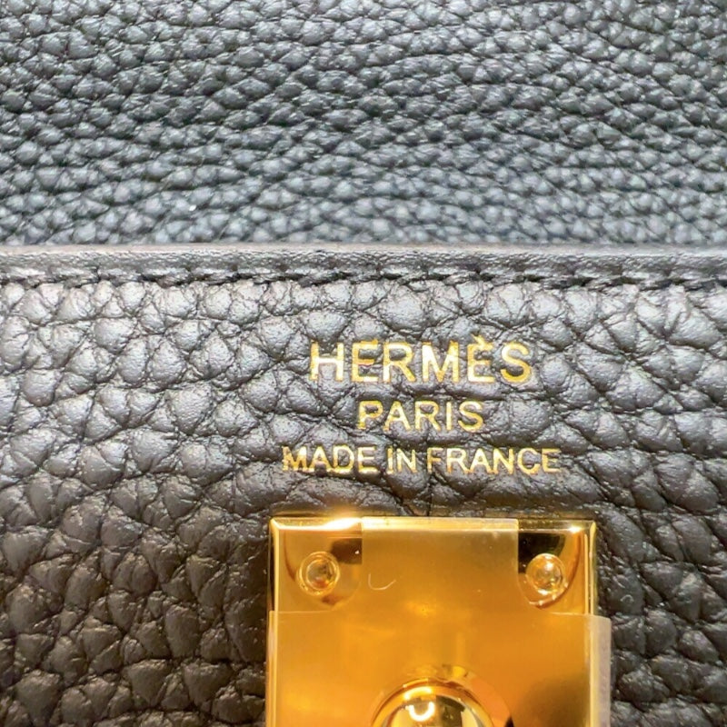 エルメス HERMES ケリー25 内縫い W刻　(2024年製) ブラック シルバー金具 トゴ レディース ハンドバッグ