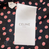 セリーヌ CELINE マルチドット半袖レーヨンシャツ 2C036962H レッド×ブラック GGプラス レーヨン メンズ 半袖シャツ