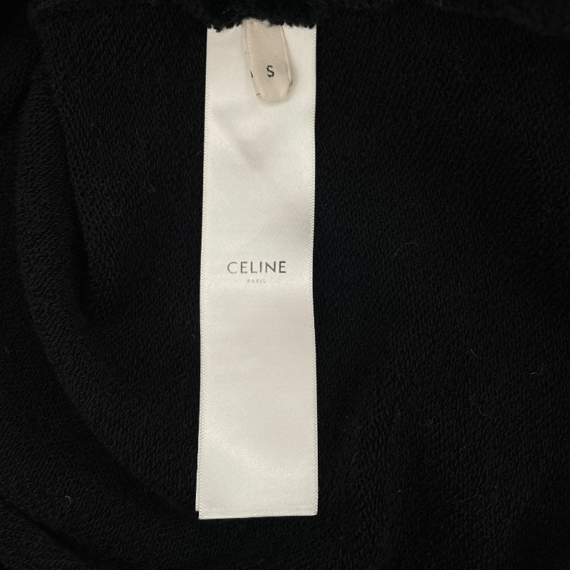 セリーヌ CELINE ロゴスタッズ装飾スウェットパーカー 2Y05E670Q ブラック コットン メンズ パーカー