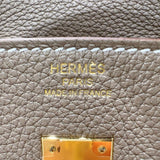 エルメス HERMES バーキン25 B刻　(2023年製) エトゥープ ゴールド金具 トゴ レディース ハンドバッグ