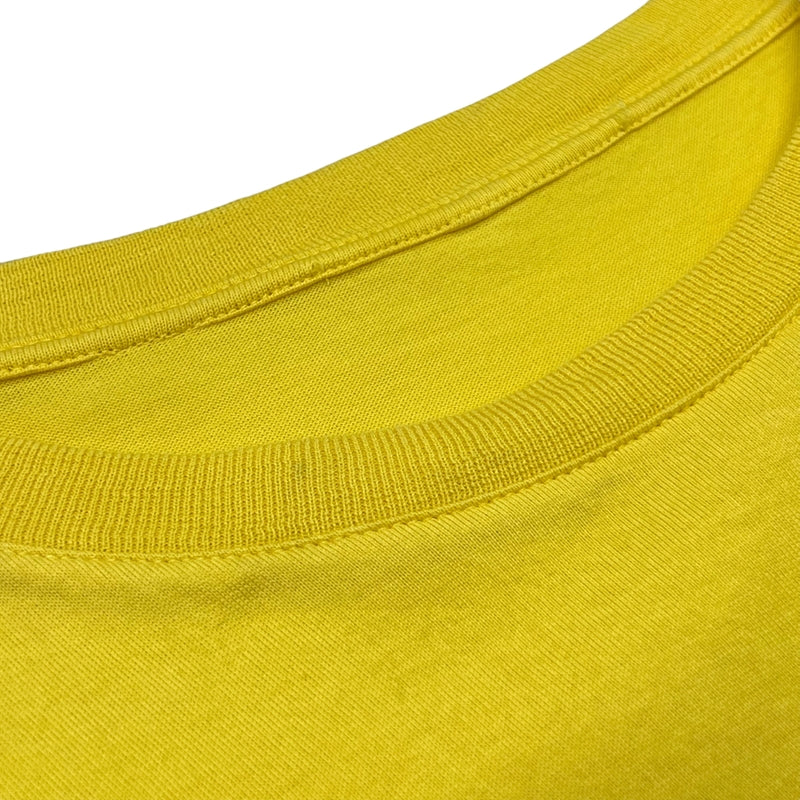 ルイ・ヴィトン LOUIS VUITTON ロゴ 刺繍Tシャツ イエロー L コットン100％ メンズ 半袖Ｔシャツ