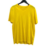 ルイ・ヴィトン LOUIS VUITTON ロゴ 刺繍Tシャツ イエロー L コットン100％ メンズ 半袖Ｔシャツ