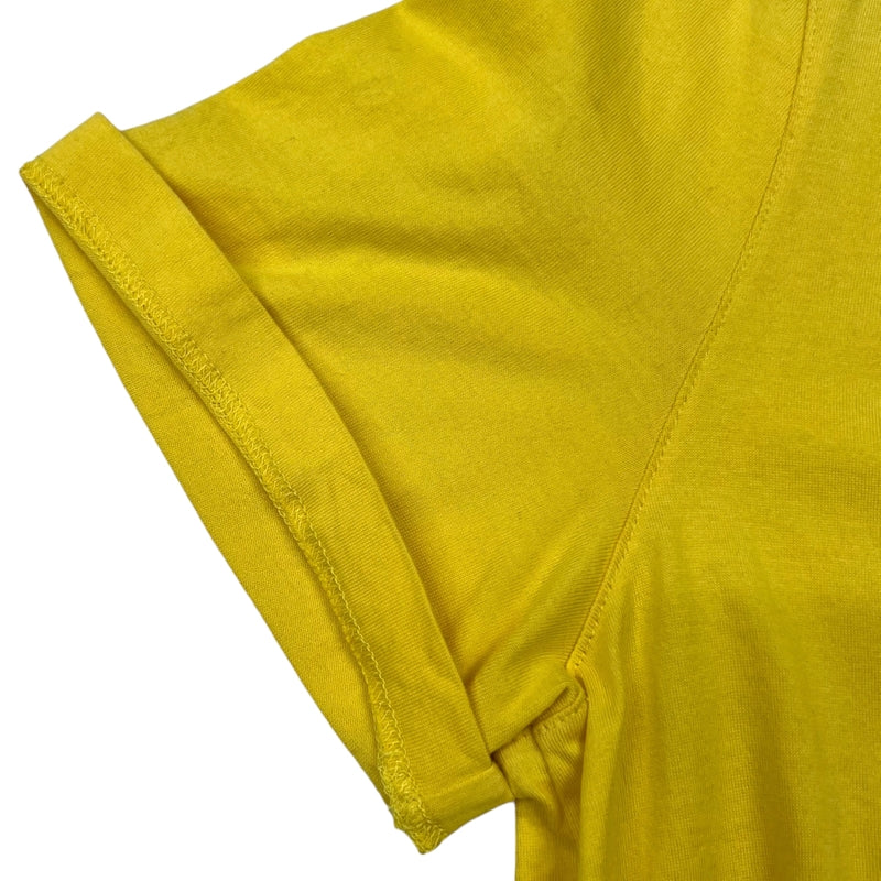 ルイ・ヴィトン LOUIS VUITTON ロゴ 刺繍Tシャツ イエロー L コットン100％ メンズ 半袖Ｔシャツ