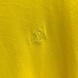 ルイ・ヴィトン LOUIS VUITTON ロゴ 刺繍Tシャツ イエロー L コットン100％ メンズ 半袖Ｔシャツ