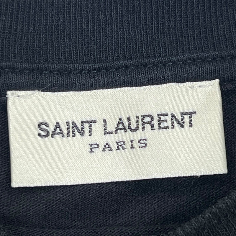 サンローラン SAINT LAURENT シグネチャー ロゴTシャツ ブラック/マルチカラー コットン100％ メンズ 半袖Ｔシャツ