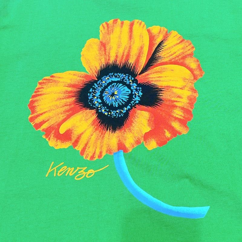 ケンゾー KENZO ポピープリントTシャツ 2022SS グリーン