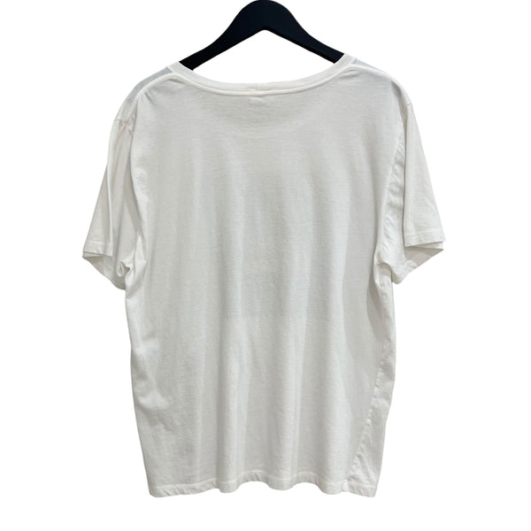 セリーヌ CELINE パームツリー プリントTシャツ ホワイト×マルチカラー XL コットン100％ メンズ 半袖Ｔシャツ
