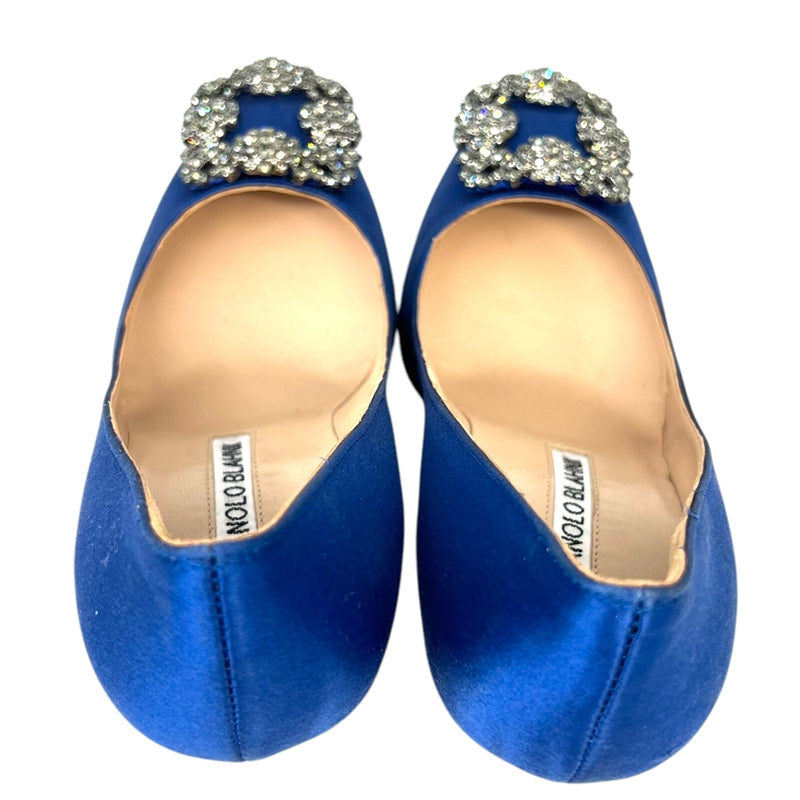 マノロブラニク ManoloBlahnikハンギシ マノロブラニク Manolo Blahnik ハンギシサテンヒールパンプス