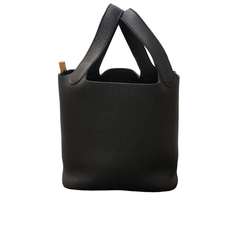 エルメス HERMES ピコタンロックPM W刻 ブラック GD金具  トリヨンクレマンス レディース ハンドバッグ
