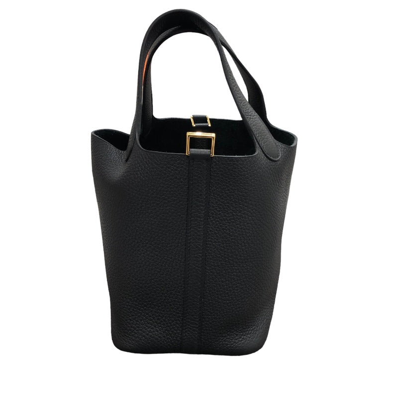 エルメス HERMES ピコタンロックPM W刻 ブラック GD金具  トリヨンクレマンス レディース ハンドバッグ