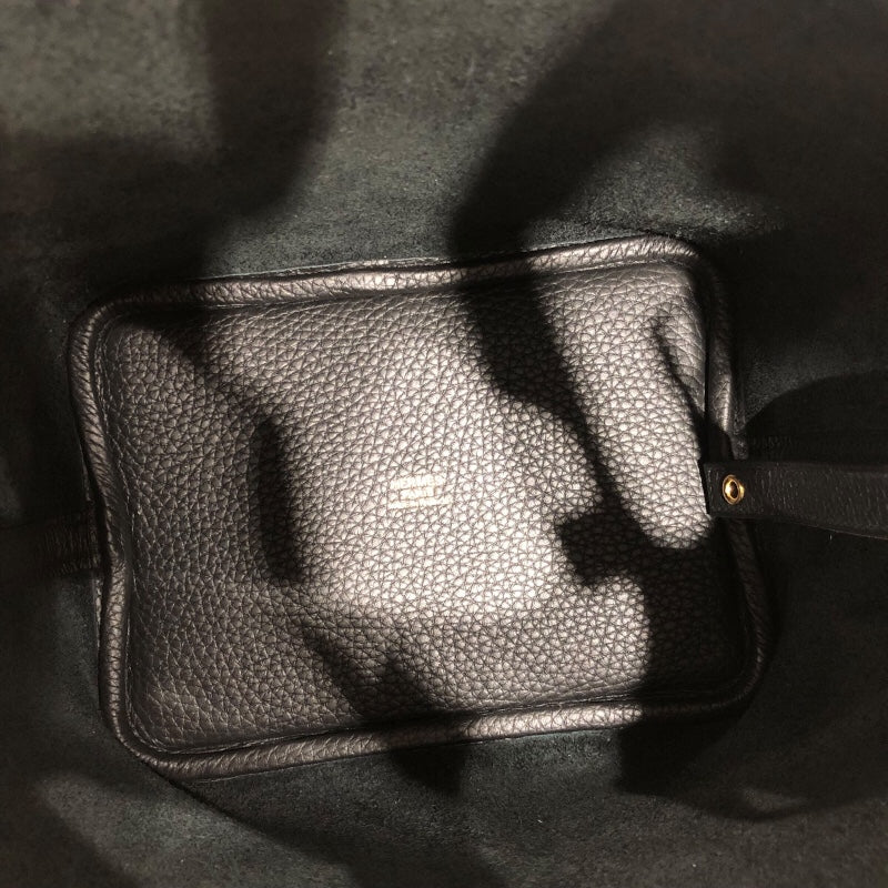 エルメス HERMES ピコタンロックPM W刻 ブラック GD金具  トリヨンクレマンス レディース ハンドバッグ