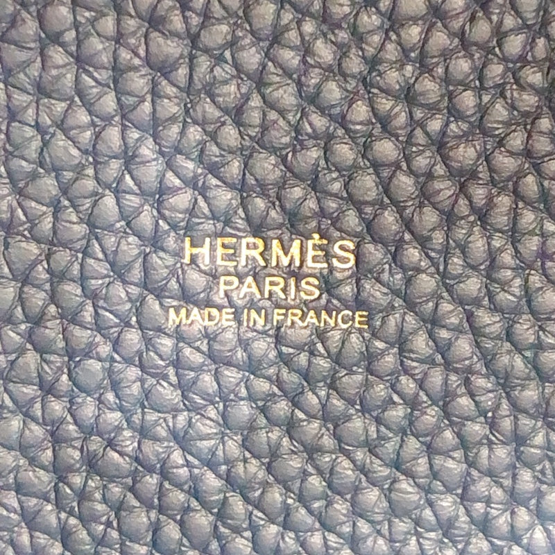 エルメス HERMES ピコタンロックPM W刻 ブルードブリュス・ゴールド金具 トリヨン レディース ハンドバッグ