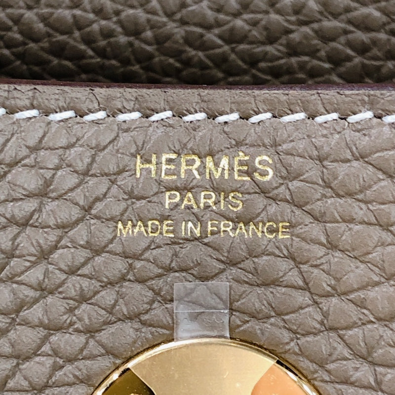 エルメス HERMES リンディ26 W刻 エトゥープ ゴールド金具 トリヨンクレマンス レディース ショルダーバッグ