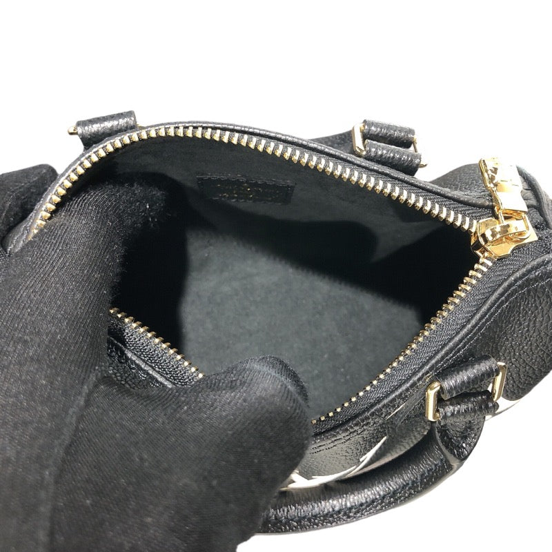 ルイ・ヴィトン LOUIS VUITTON ナノ・スピーディー M81456 アンプラント/ゴールド金具 エンボス加工したモノグラム・アンプラント レザー ショルダーバッグ