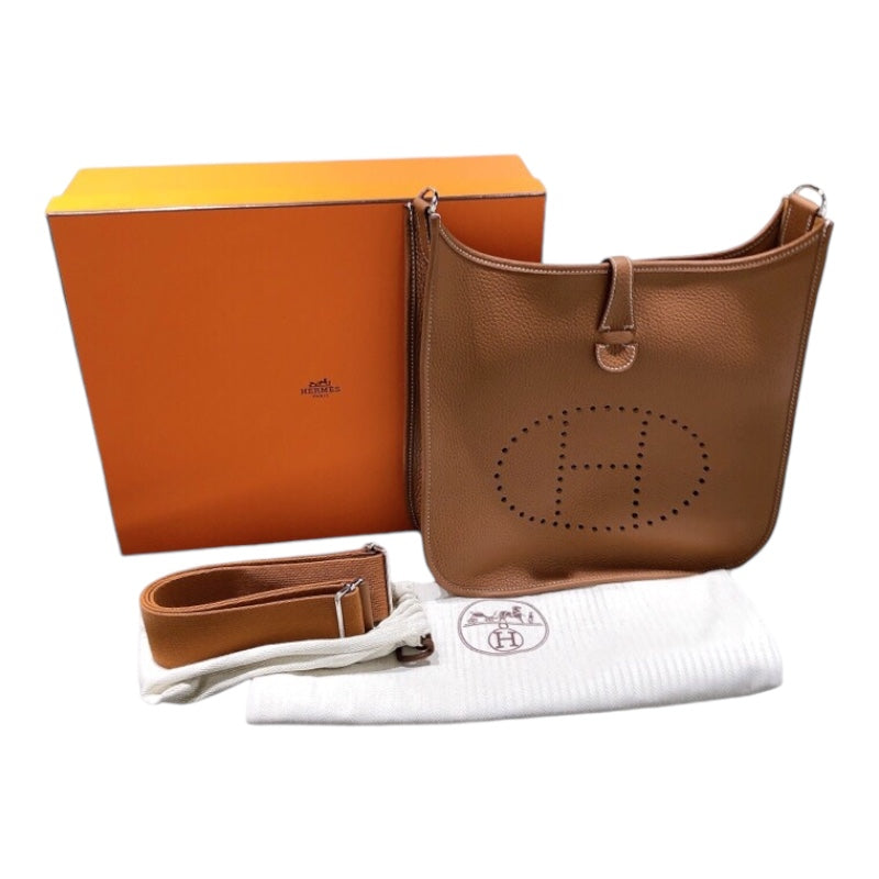 エルメス HERMES エヴリン3PM W刻印 ゴールド/シルバー金具 トリヨン レディース ショルダーバッグ