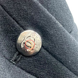 シャネル CHANEL ココマークボタン ジャンパースカート P34029 36(約Sサイズ) ブラック ウール97％ カシミヤ3％ レディース スカート