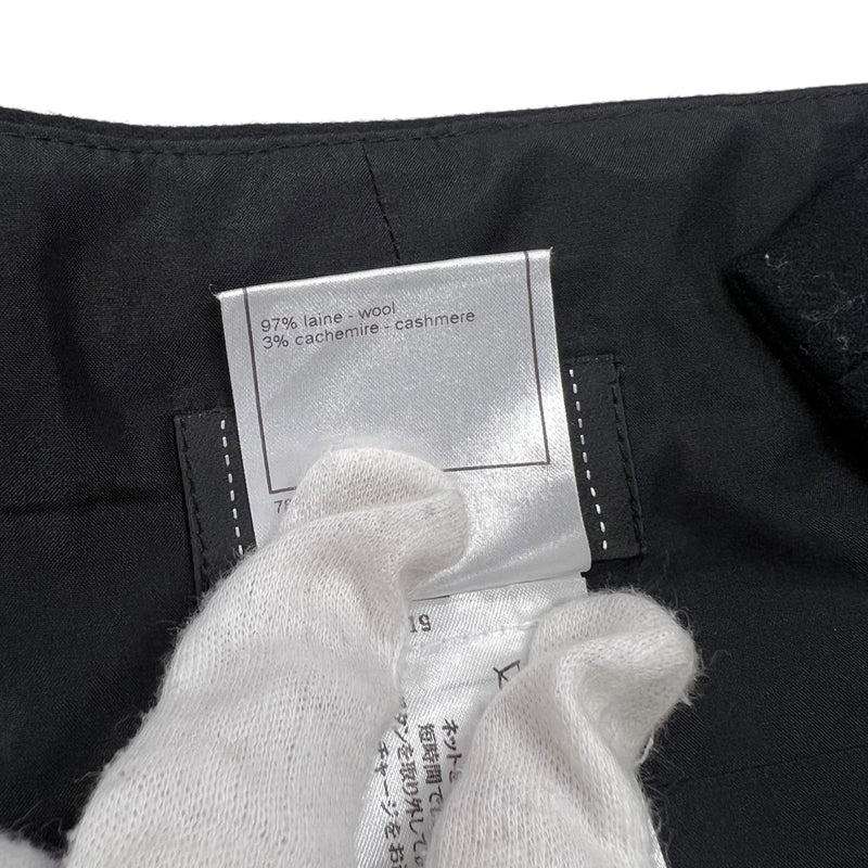 シャネル CHANEL ココマークボタン ジャンパースカート P34029 36(約Sサイズ) ブラック ウール97％ カシミヤ3％ レディース スカート