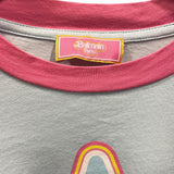 バルマン BALMAIN Birbie ロゴプリントクロップドTシャツ EE020GB03 ブルー コットン レディース 半袖Ｔシャツ
