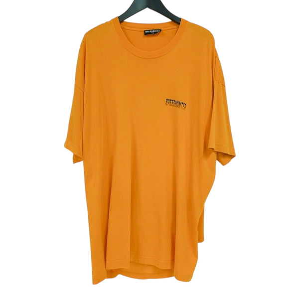 バレンシアガ BALENCIAGA SPEED HUNTER ダブルヘムTシャツ 508209 オレンジ コットン メンズ 半袖Ｔシャツ