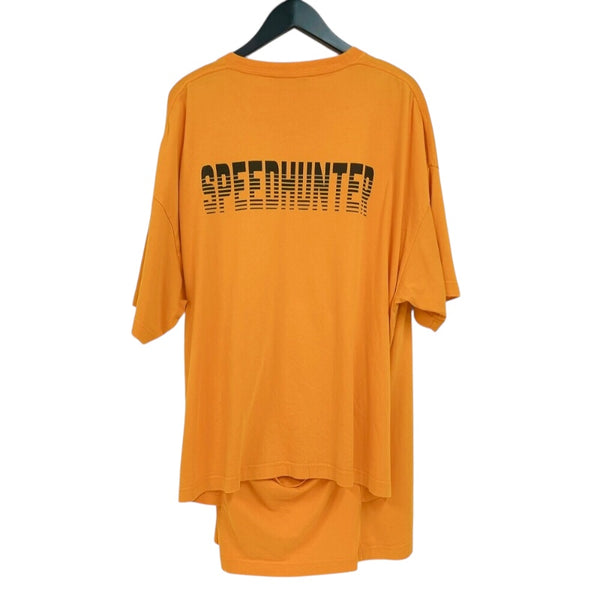 バレンシアガ BALENCIAGA SPEED HUNTER ダブルヘムTシャツ 508209 オレンジ コットン メンズ 半袖Ｔシャツ