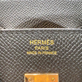 エルメス HERMES バーキン25セリエ B刻印 (2023年製) ブラック ピンクゴールド金具 ヴォーエプソン レディース ハンドバッグ