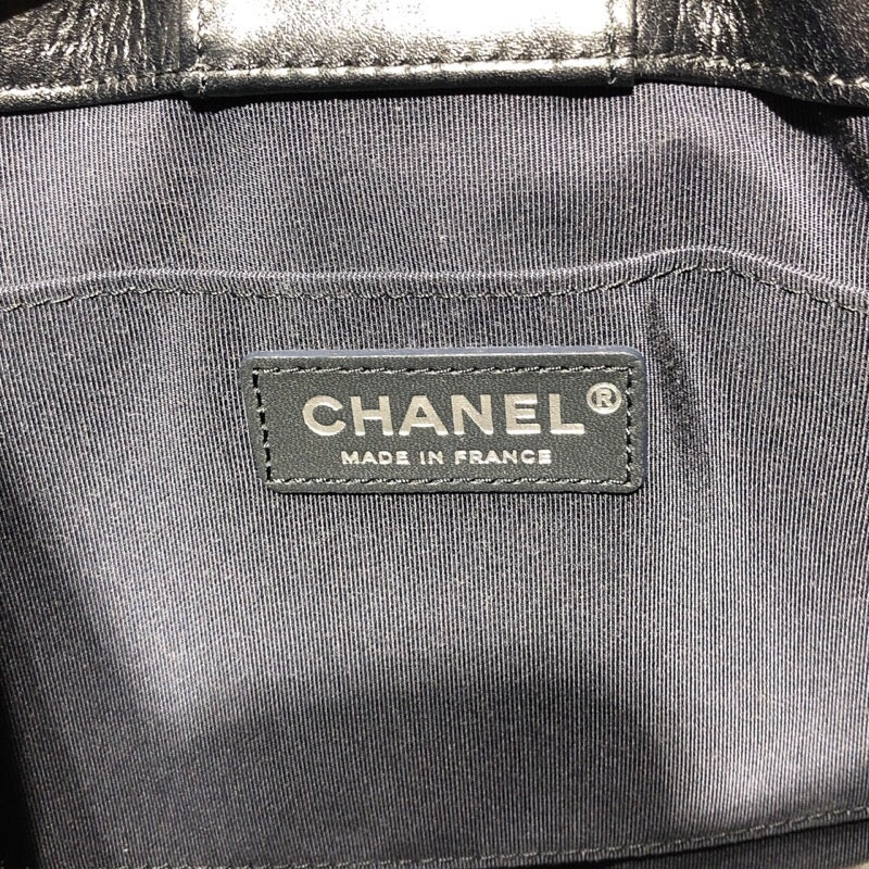 シャネル CHANEL マトラッセショッピングチェーントート ブラック/シルバー金具 カーフ レディース ショルダーバッグ