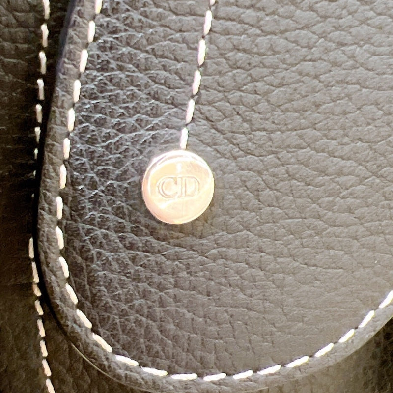 クリスチャン・ディオール Christian Dior サドルボディバッグ ブラック カーフレザー レディース ボディバッグ