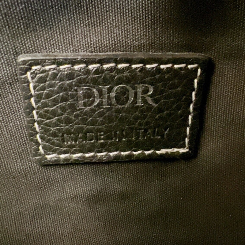 クリスチャン・ディオール Christian Dior サドルボディバッグ ブラック カーフレザー レディース ボディバッグ