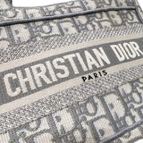 クリスチャン・ディオール Christian Dior ブックトートミニ ライトグレー オブリークキャンバス レディース ハンドバッグ