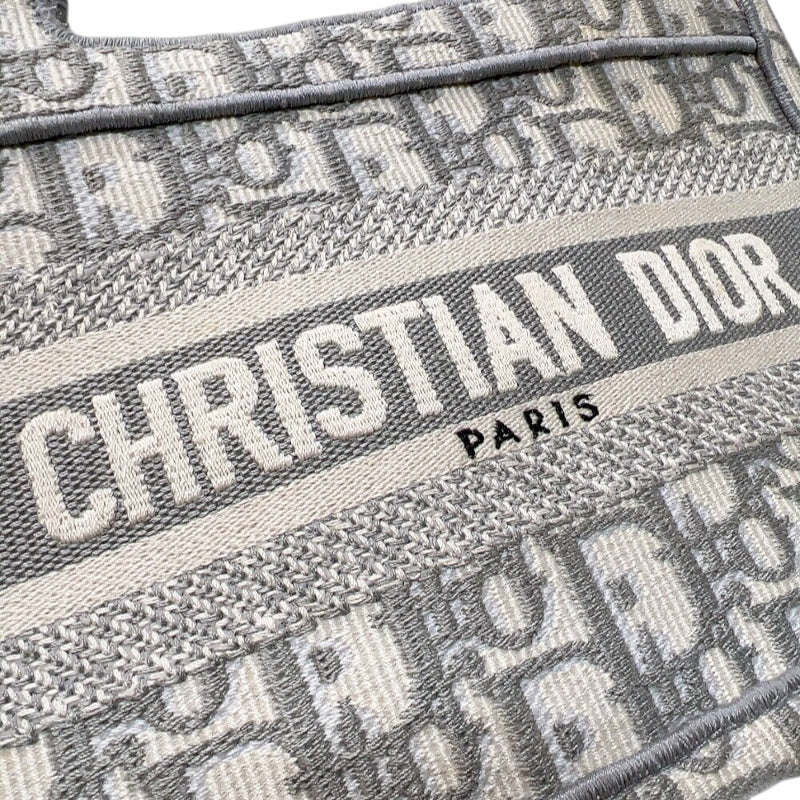 クリスチャン・ディオール Christian Dior ブックトートミニ ライトグレー オブリークキャンバス レディース ハンドバッグ