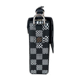 ルイ・ヴィトン LOUIS VUITTON フラップ ソフトトランク メッセンジャー N50032 ブラック/ホワイト　シルバー金具 ダミエ ディストーテッド メンズ ハンドバッグ