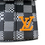 ルイ・ヴィトン LOUIS VUITTON フラップ ソフトトランク メッセンジャー N50032 ブラック/ホワイト　シルバー金具 ダミエ ディストーテッド メンズ ハンドバッグ