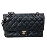 シャネル CHANEL マトラッセ25 ブラック/シルバー金具 キャビアスキン レディース ショルダーバッグ