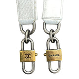 シャネル CHANEL スモールフラップクロスボディ 22番台 ホワイト パイソン レディース ショルダーバッグ