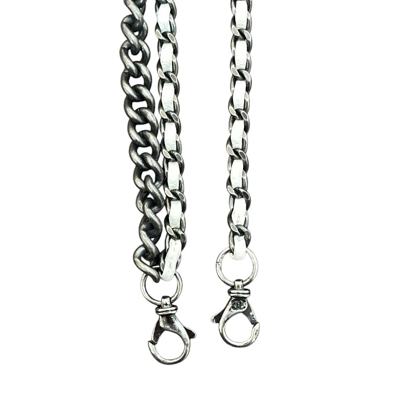 シャネル CHANEL スモールフラップクロスボディ 22番台 ホワイト パイソン レディース ショルダーバッグ