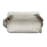 シャネル CHANEL スモールフラップクロスボディ 22番台 ホワイト パイソン レディース ショルダーバッグ