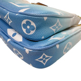 ルイ・ヴィトン LOUIS VUITTON ミルティポシェット・アクセソワール M57633 ブルー　ゴールド金具 モノグラムジャイアント レディース ショルダーバッグ
