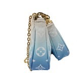 ルイ・ヴィトン LOUIS VUITTON ミルティポシェット・アクセソワール M57633 ブルー　ゴールド金具 モノグラムジャイアント レディース ショルダーバッグ